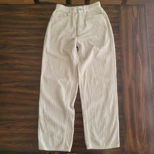 BDG Womans High Rise Baggy Loose Corduory Pants Oatmeal Size 28